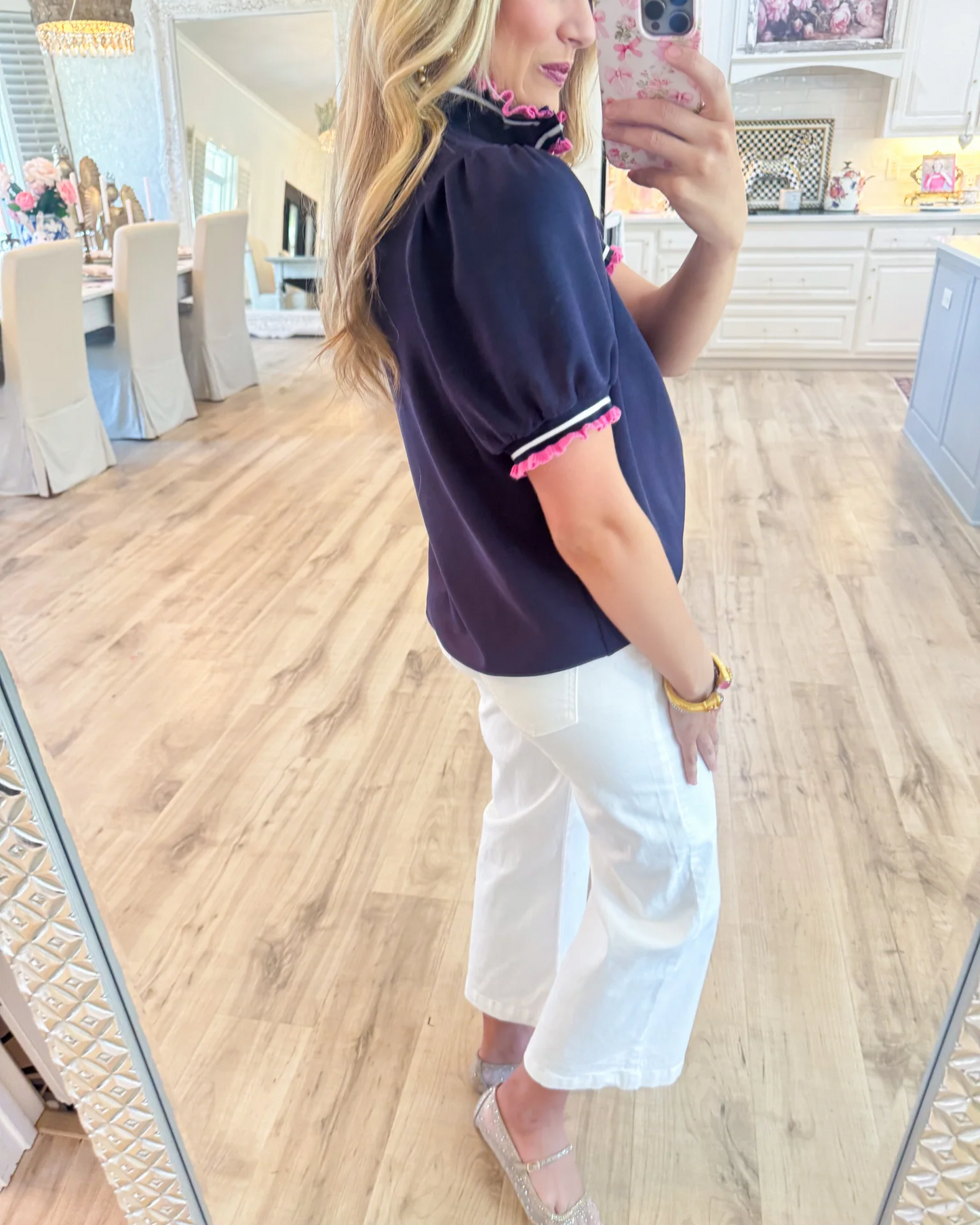 Ruffle Puff Sleeve Top