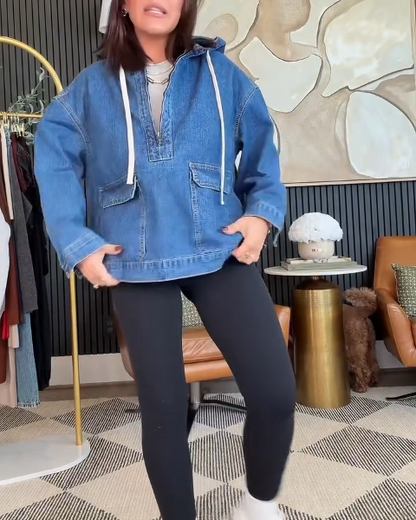 Women's Denim Pullover Jacket