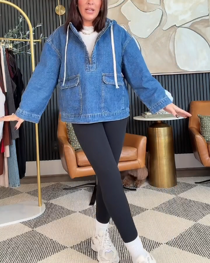 Women's Denim Pullover Jacket