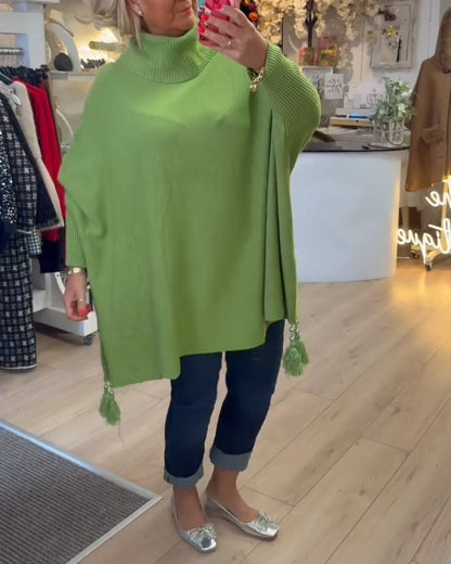 Tassel Poncho Knit