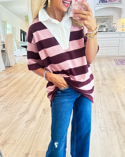 Stripe Polo Tunic
