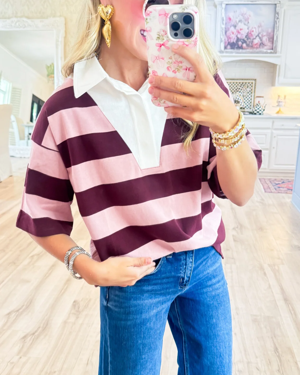 Stripe Polo Tunic