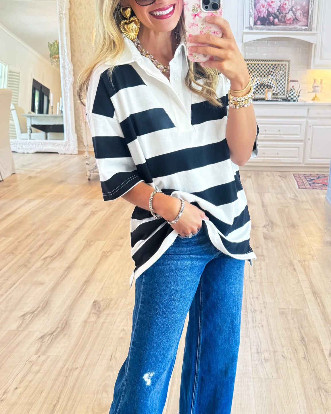 Stripe Polo Tunic