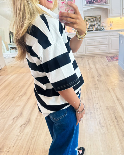 Stripe Polo Tunic
