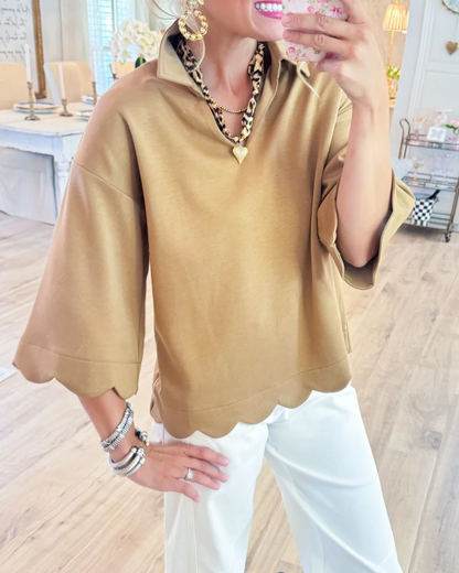 Scallop Edge Detail Solid Top