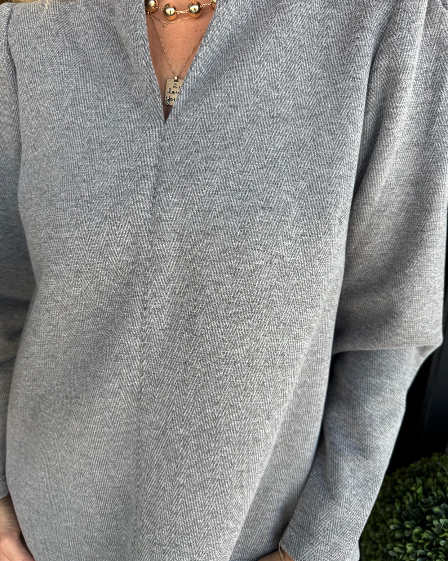 Textured Long Sleeve Dress
