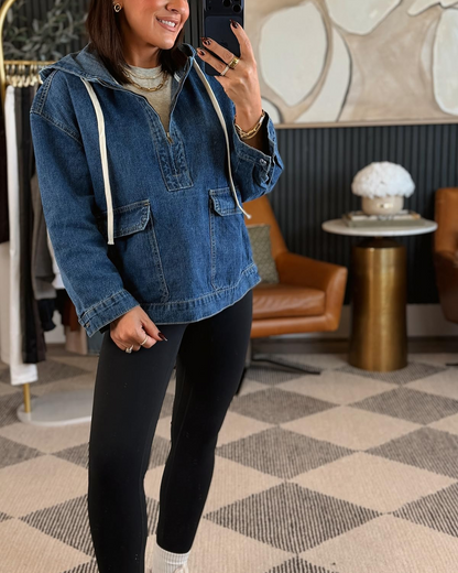 Women's Denim Pullover Jacket