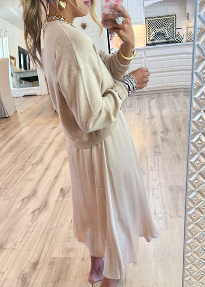 Soft Textured Knotted Sweater Top and Dress