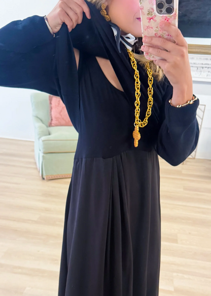 Soft Textured Knotted Sweater Top and Dress
