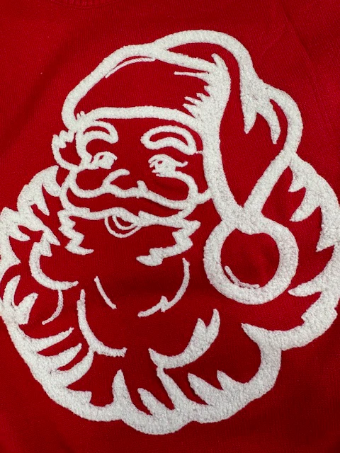 Fuzzy Santa Holiday Christmas Sweatshirt