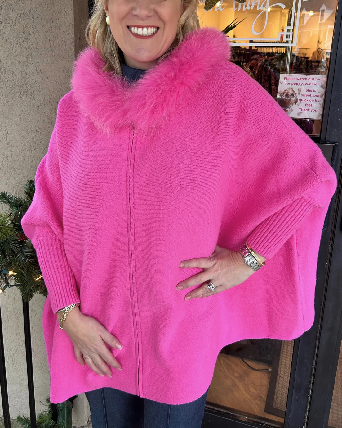 Cozy Faux Fox Fur Cape