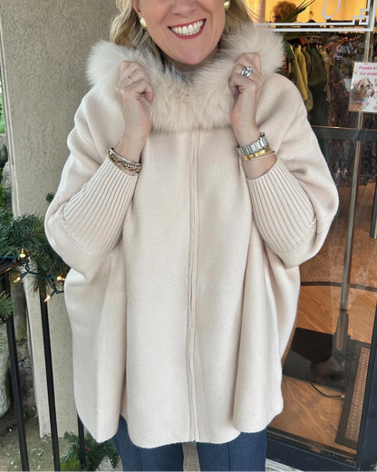 Cozy Faux Fox Fur Cape