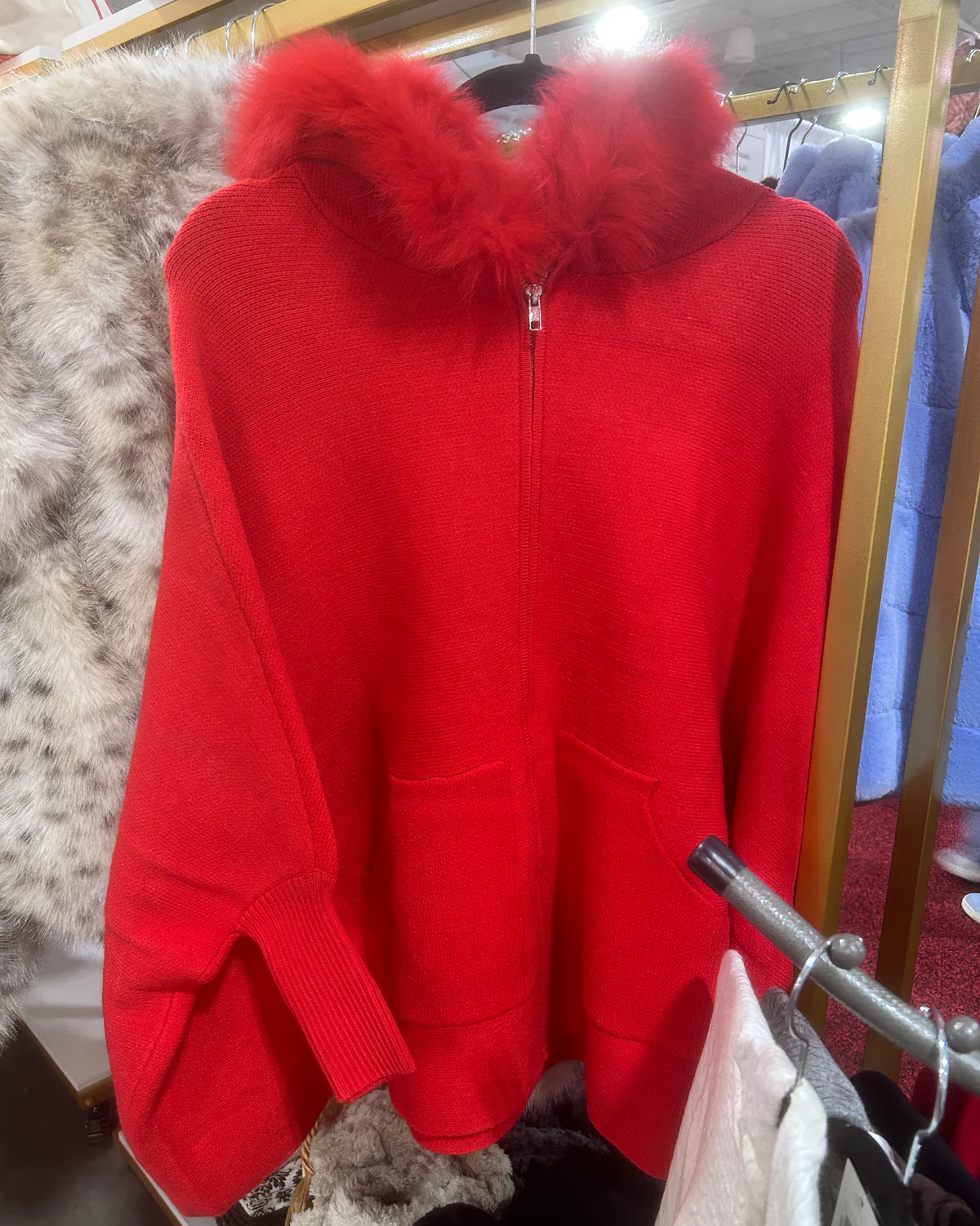 Cozy Faux Fox Fur Cape