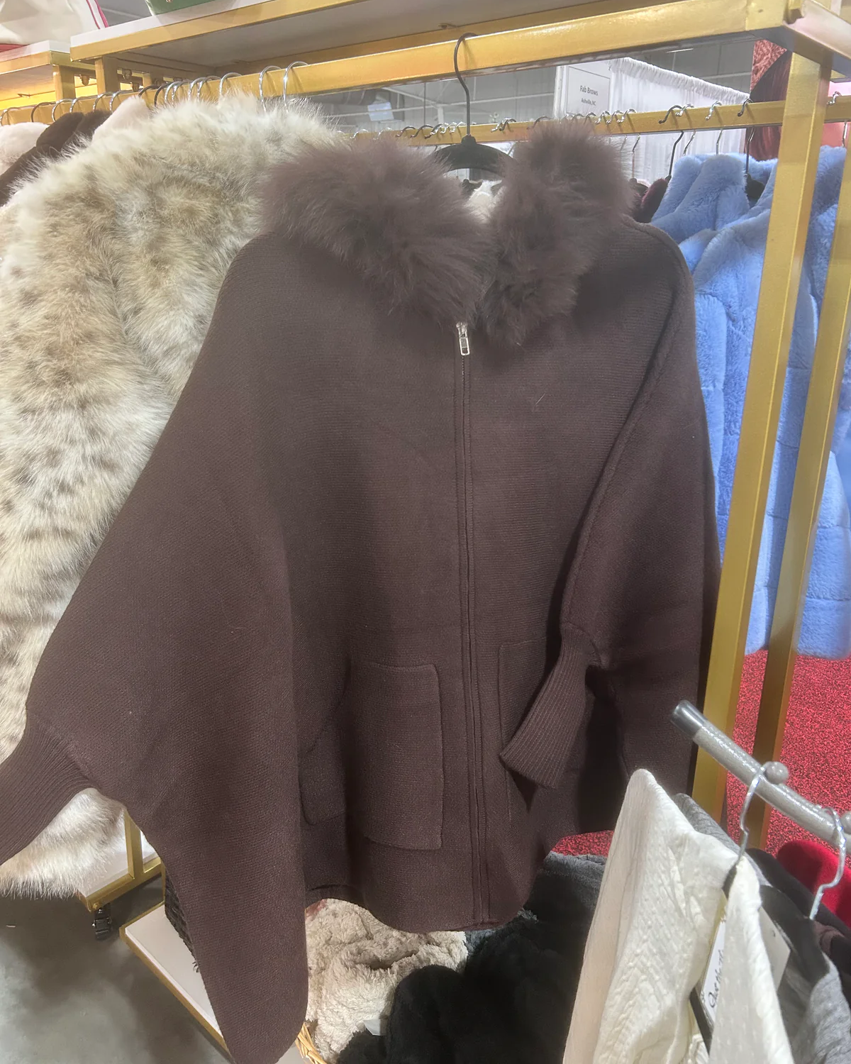 Cozy Faux Fox Fur Cape
