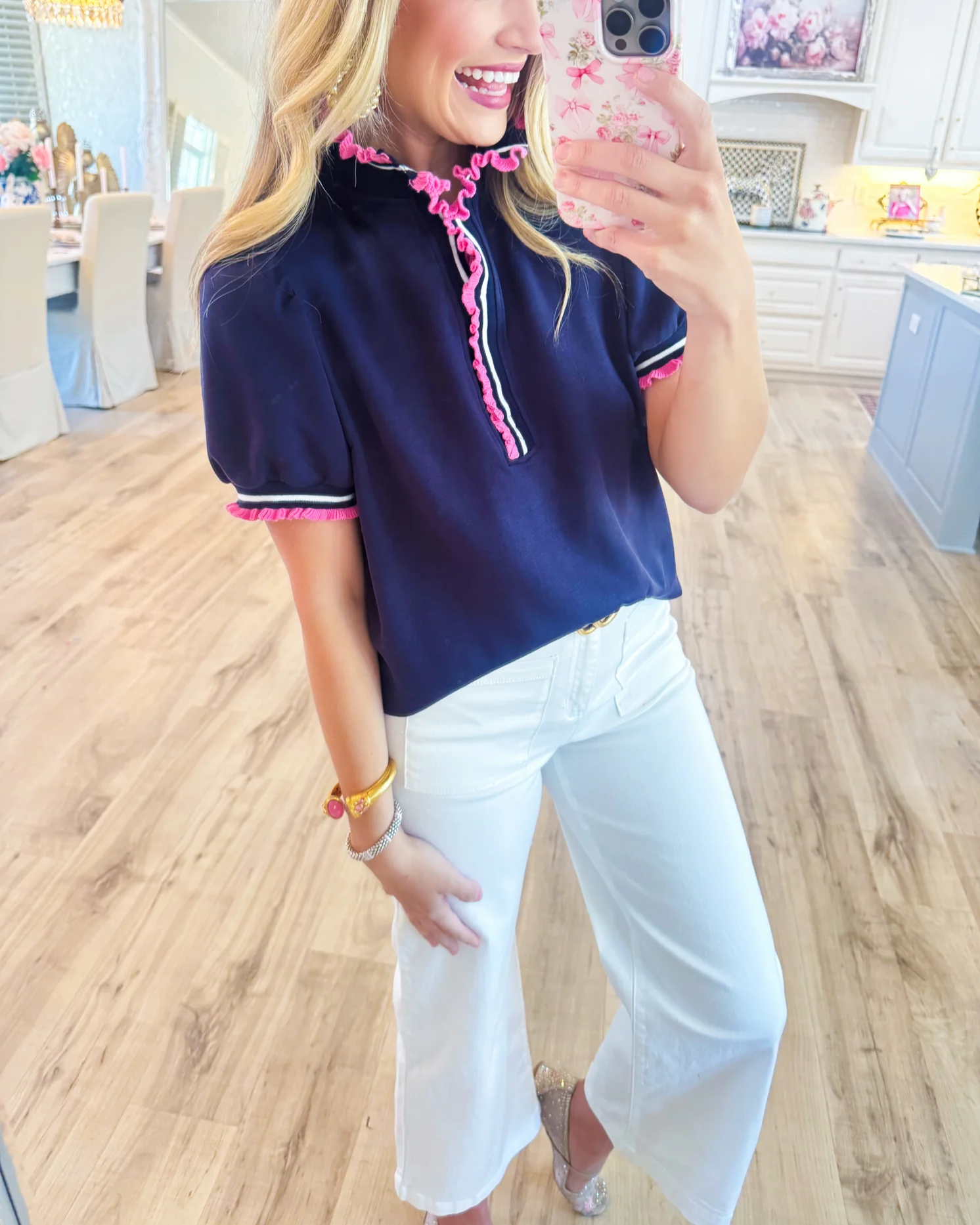 Ruffle Puff Sleeve Top
