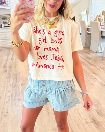 She’s a Good Girl Cropped Tee