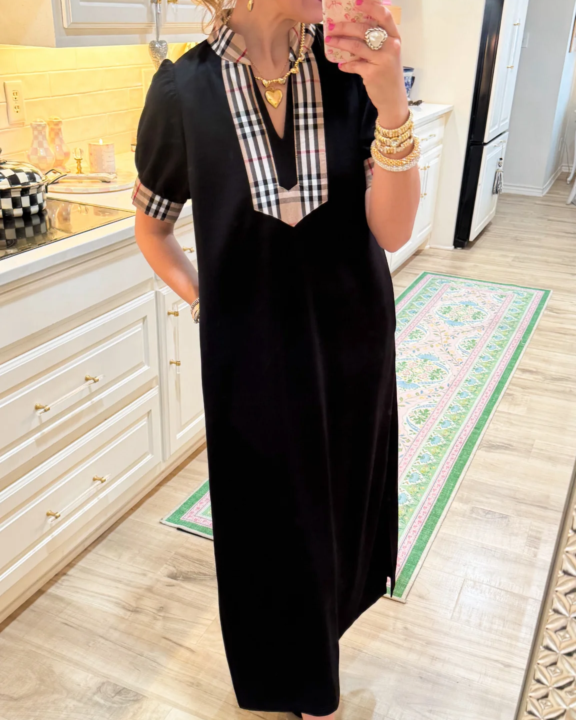 Black and Taupe Mix Dress