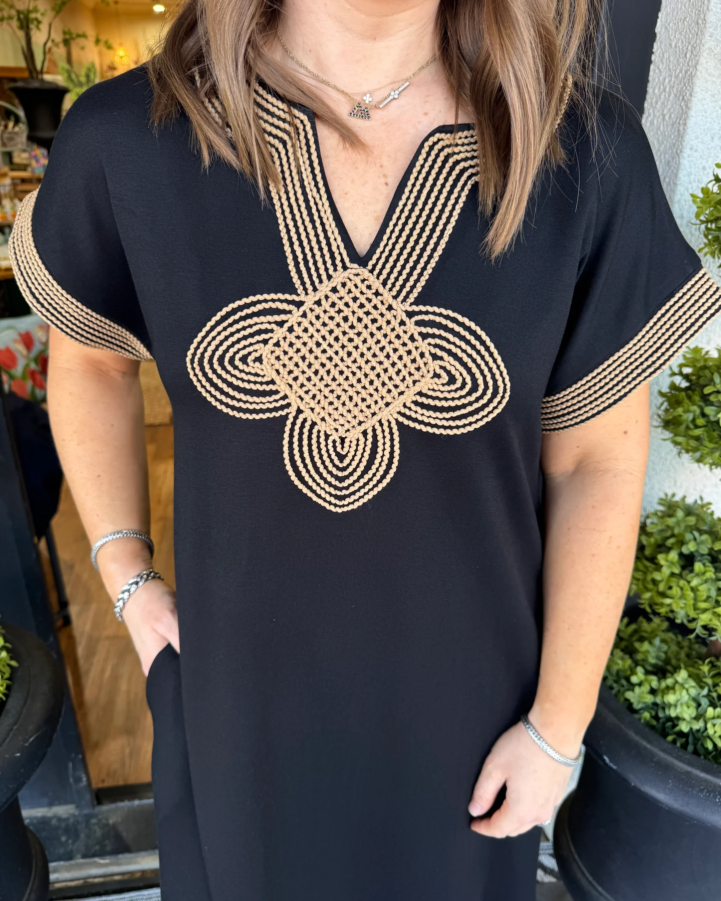 Elegant Embroidered Cotton Caftan Dress