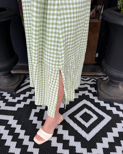 Gingham Breeze Maxi Dress