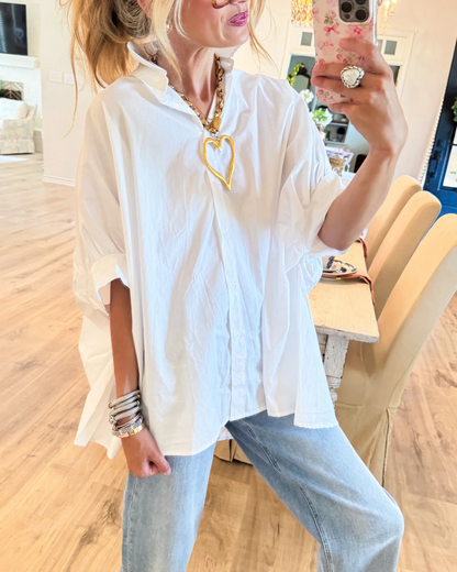 Relaxed Chic Oversized White Shirt