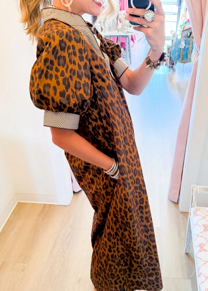 leopard-contrast-trim-puff-sleeve-maxi-dress