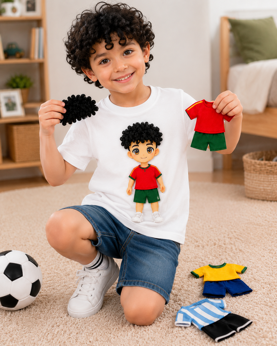 Kick & Switch™ Interchangeable Football Doll T-Shirt