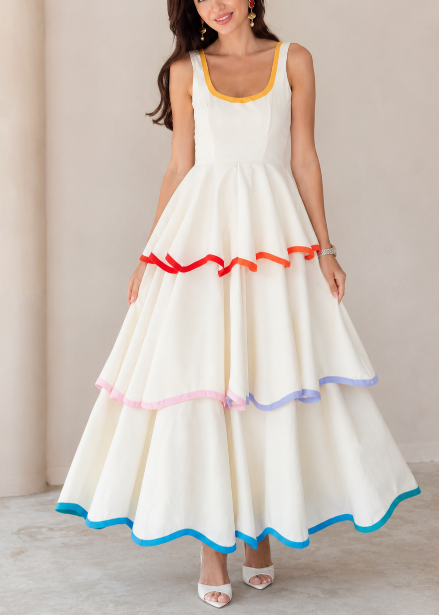 Colorful Moments Tiered Maxi Dress