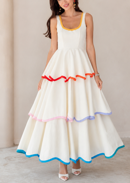 Colorful Moments Tiered Maxi Dress