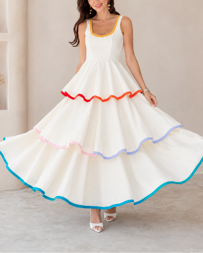 Colorful Moments Tiered Maxi Dress