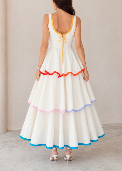 Colorful Moments Tiered Maxi Dress