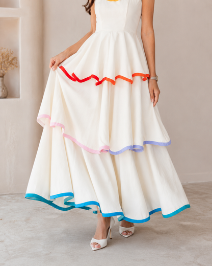 Colorful Moments Tiered Maxi Dress