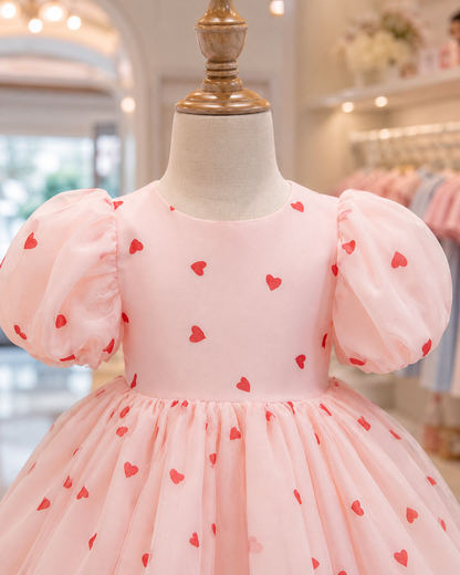 Sweetheart Dreams Puff Sleeve Princess Dress
