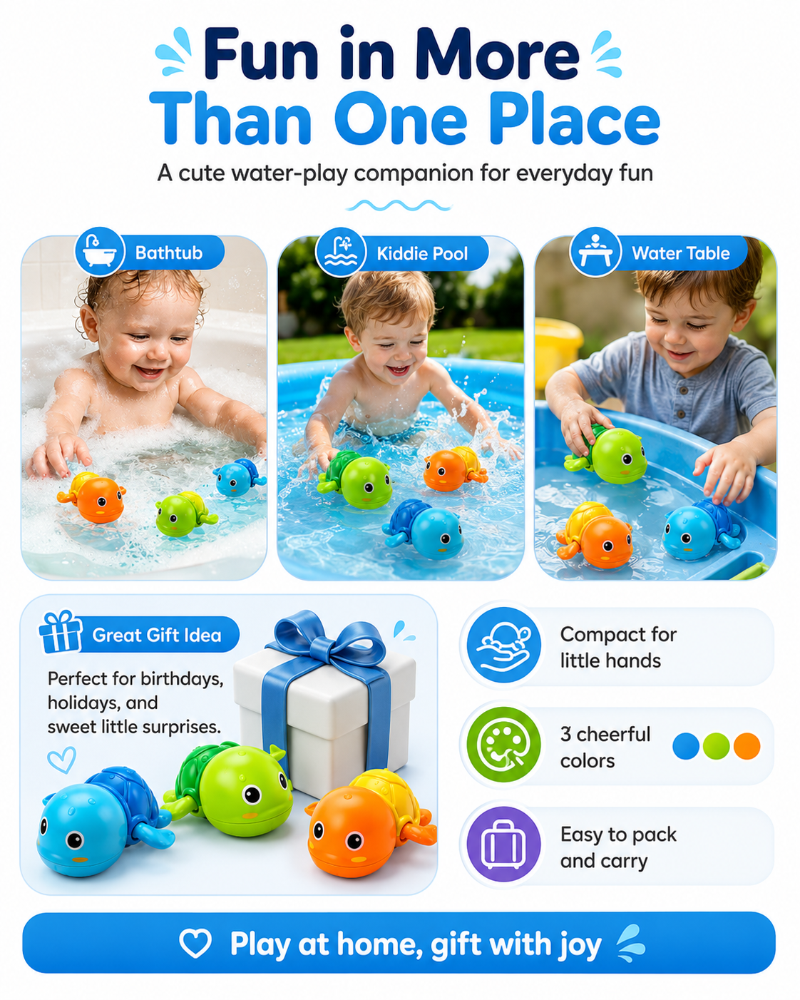 Wiggle Turtles Bath Toy