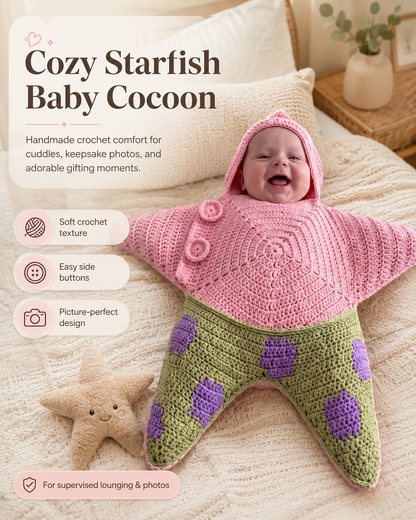 Cozy Starfish Baby Cocoon