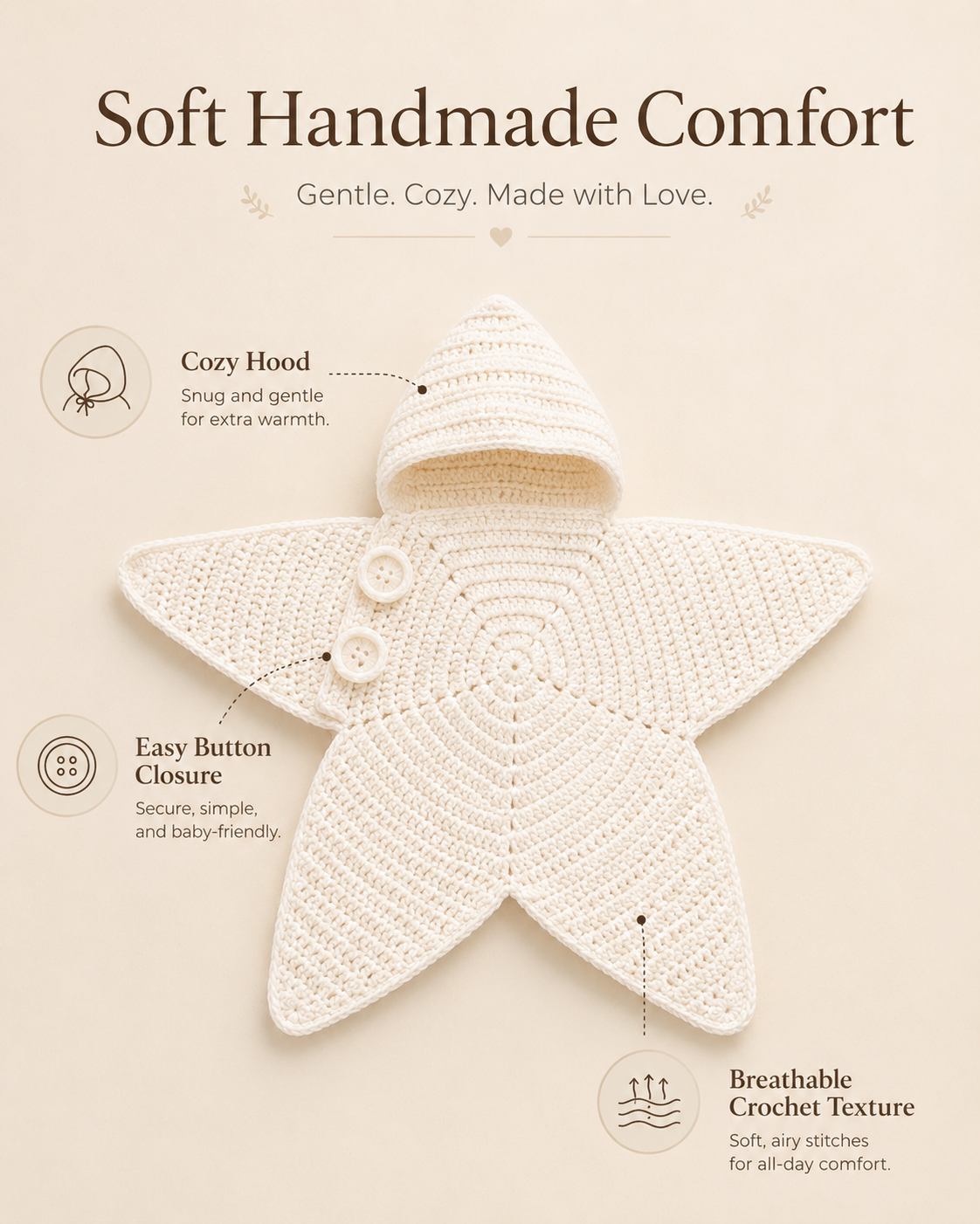 Cozy Starfish Baby Cocoon