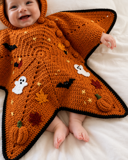 Halloween Crochet Baby Poncho
