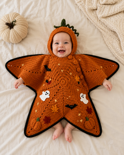 Halloween Crochet Baby Poncho