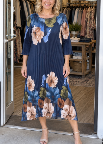 Autumn Bloom Midi Dress