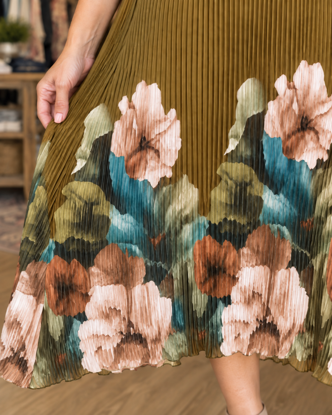 Autumn Bloom Midi Dress