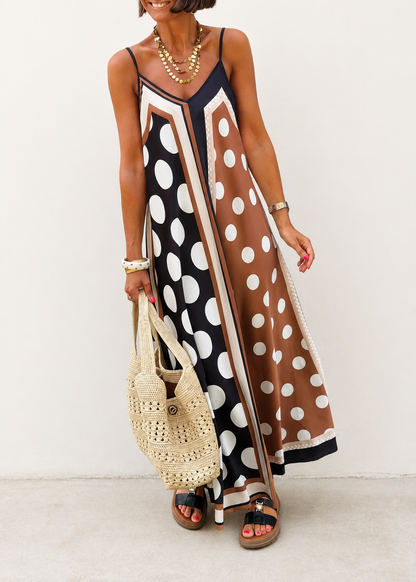 Florence Mixed Print Flowy Maxi Dress