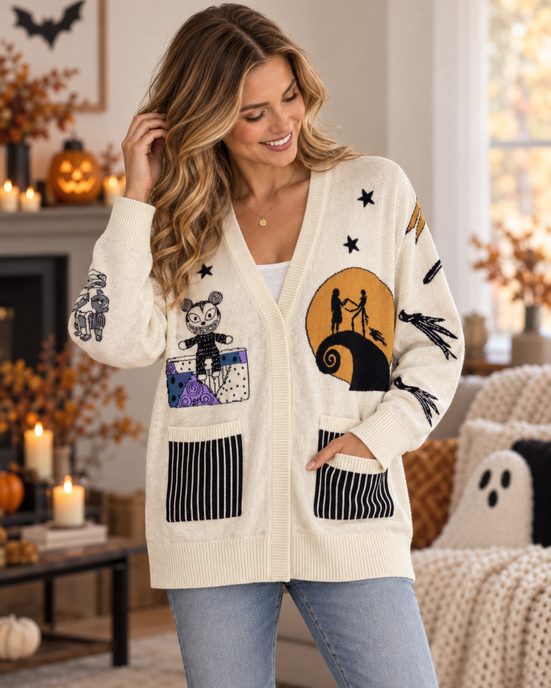 Whimsical Holiday Family Matching Knit Cardigan