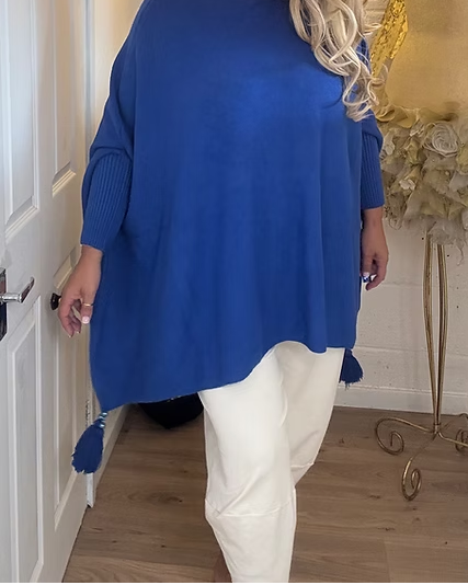 Tassel Poncho Knit