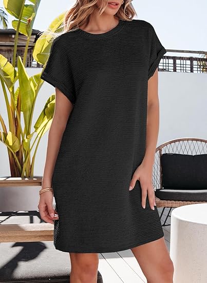 Women's 2025 short-sleeved spring mini dress