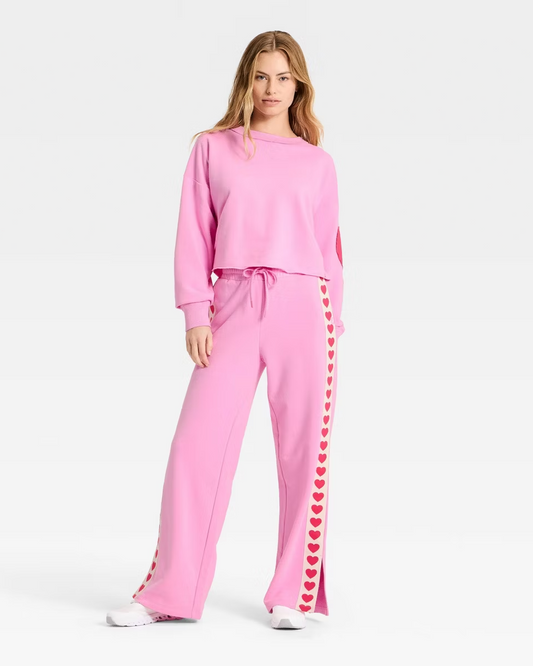 Heart-to-Heart Lounge Set – Bubblegum Pink