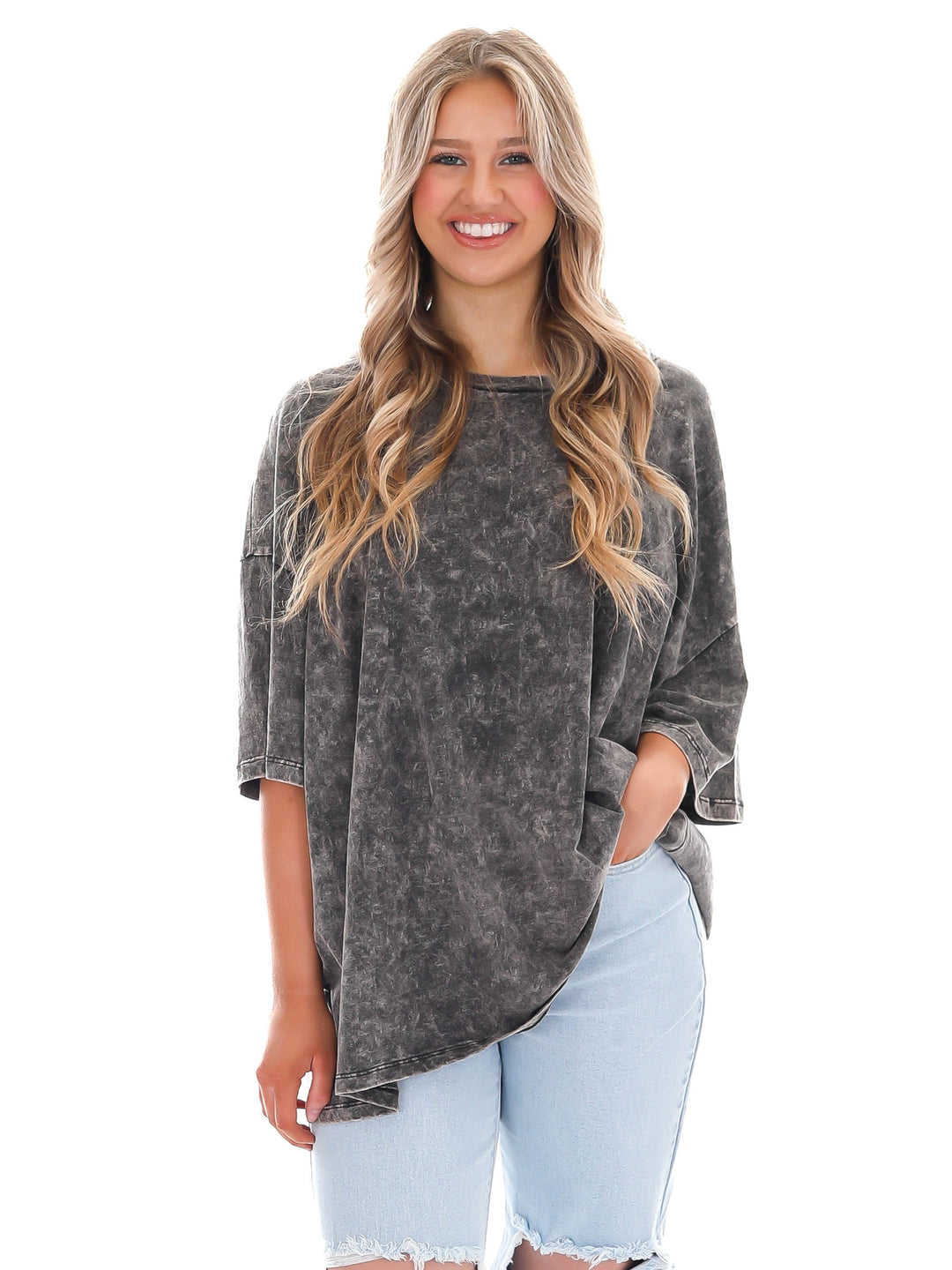 American Vintage Cotton Washed and Aged T-Shirt