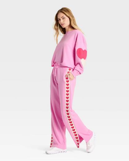 Heart-to-Heart Lounge Set – Bubblegum Pink