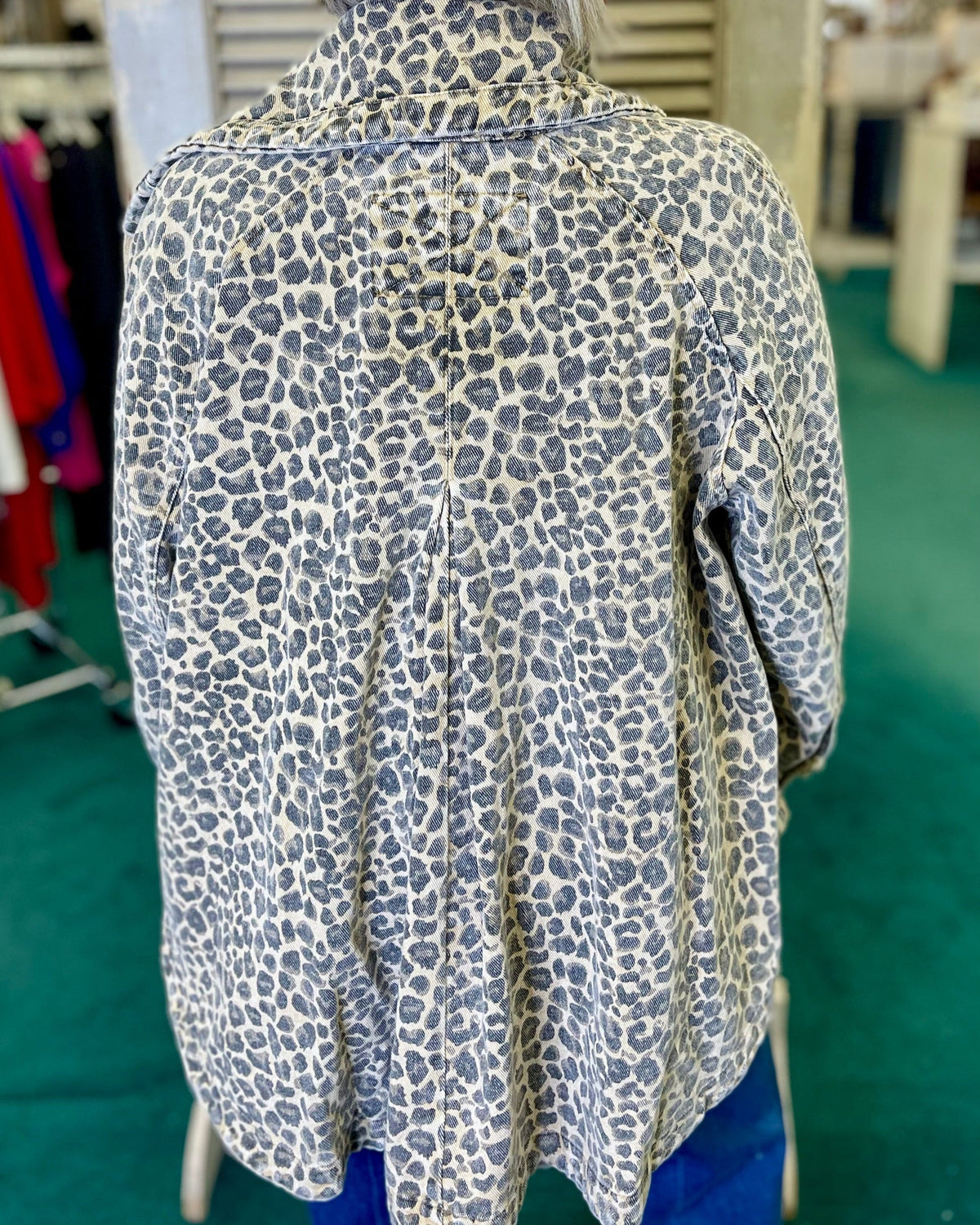 Leopard Denim Jacket