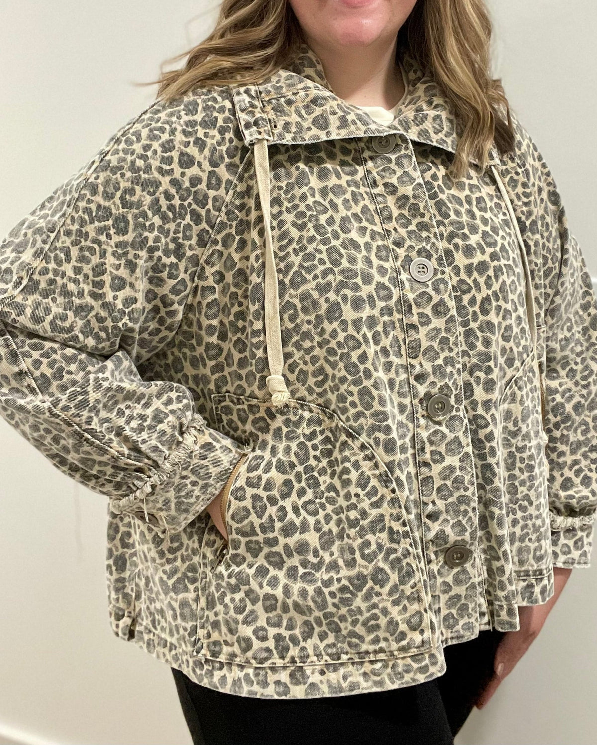 Leopard Denim Jacket