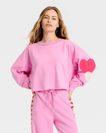 Heart-to-Heart Lounge Set – Bubblegum Pink