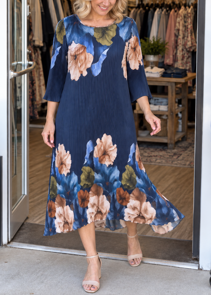Autumn Bloom Midi Dress